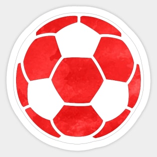 Soccer Ball Red Sticker